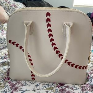 Baseball print handbag
